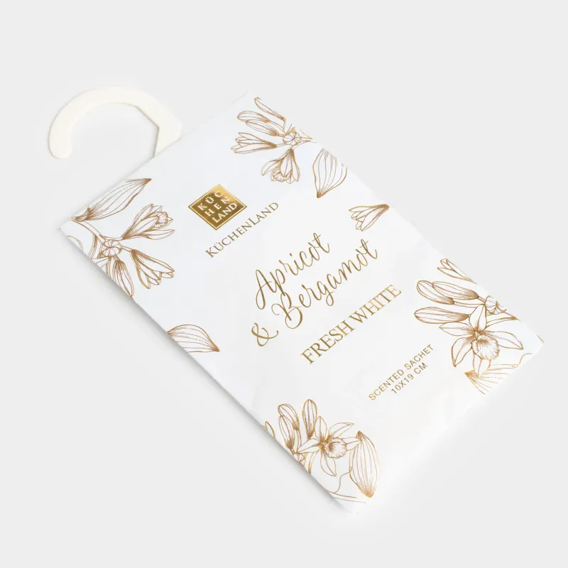 Саше ароматическое, 10х19 см, подвесное, Apricot & Bergamot, Fresh white, image-1