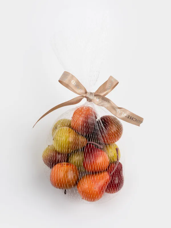 Сәндік жиынтық, 4 см, 12 дана, пенопласт, Алма мен алмұрт, Fruit decor, image-0