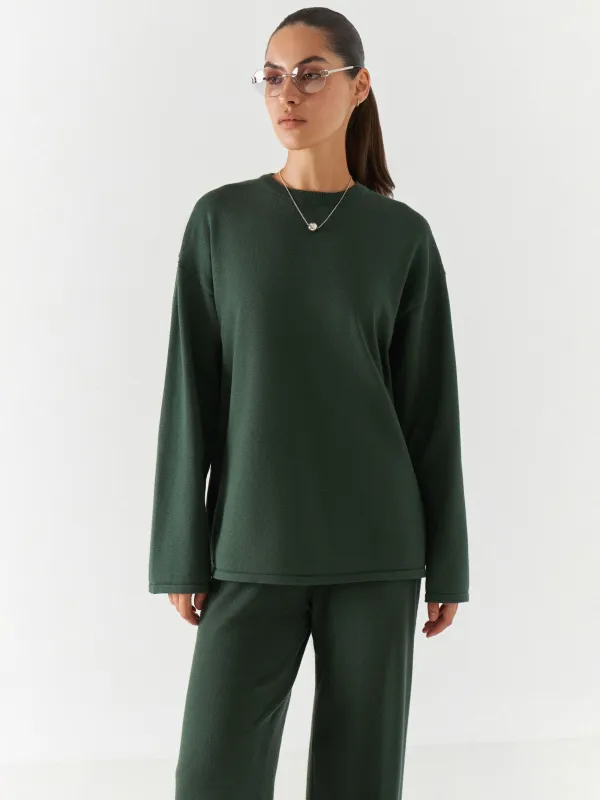 Әйелдер свитері, үйге арналған, өлшемі М, вискоза/полиэстер/нейлон, жасыл, Evelina, image-6