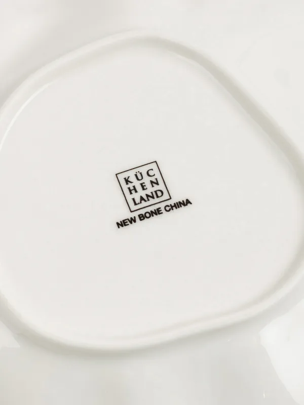 Түскі ас тәрелкесі, 25 см, фарфор N, сүт түстес, Мыжылған эффект, Crumple, image-3