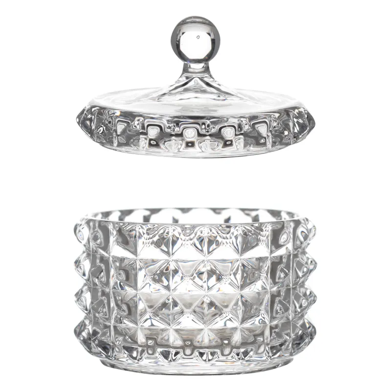 Кәмпит ыдысы, 10х11 см, қақпағы бар, шыны Р, Mosaic, image-1