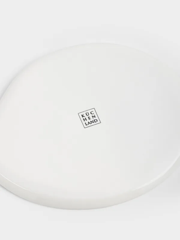 Тіскебасар тәрелкесі, 20x15 см, фарфор P, ақ, Жапырақ, Blomblad, image-5