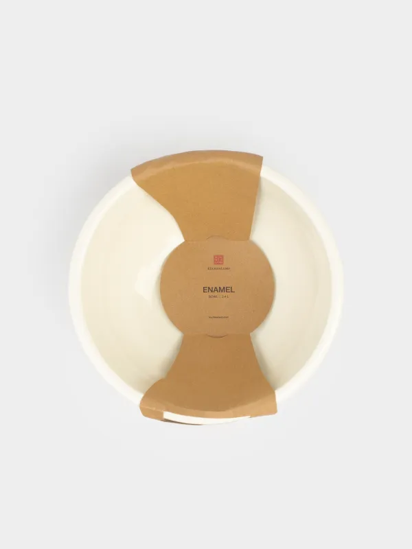 Тостаған, 2,4 л, эмальданған металл, сүт түстес, алтын жиегі бар, Үй, Emamel, image-4