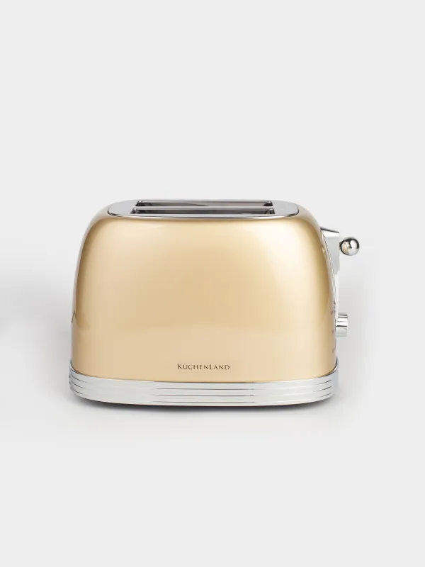 Тостер электрический, 685-815 Вт, 6 режимов, металл/пластик, золотистый, Vintage kitchen