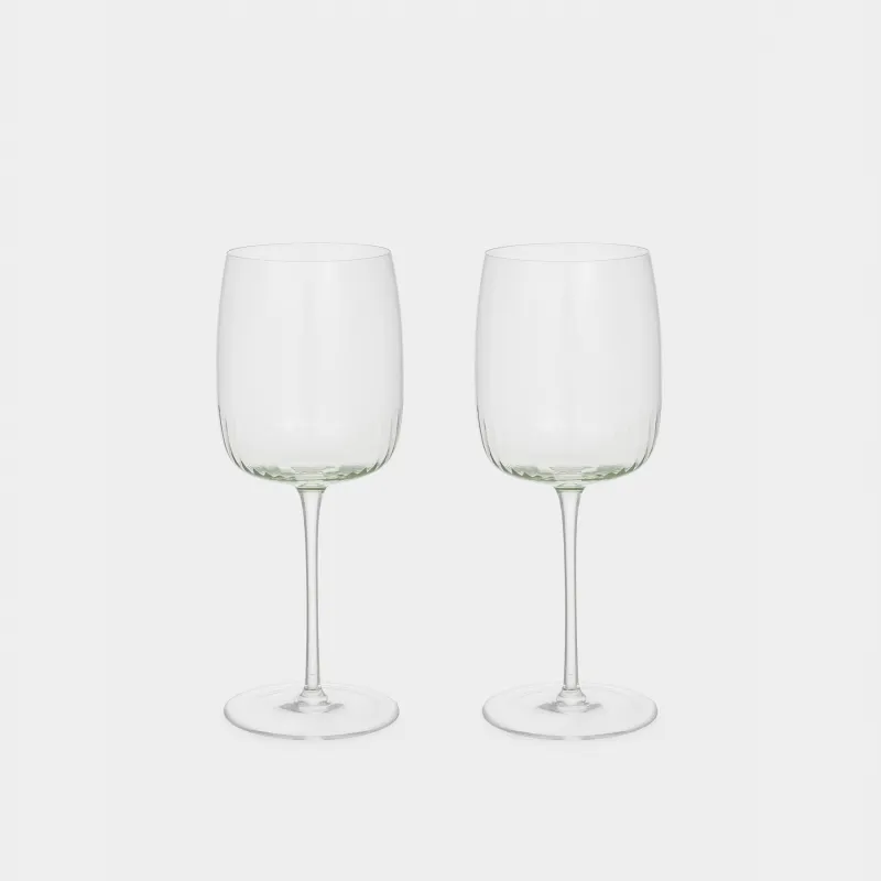 Шарап бокалы, 400 мл, 2 дана, хрусталь шыны, жасыл, Rofrano