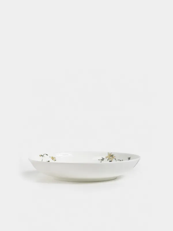 Ас сервизі, 6 адам, 18 зат, фарфор F, ақ, Гүлдер, Florin, image-4