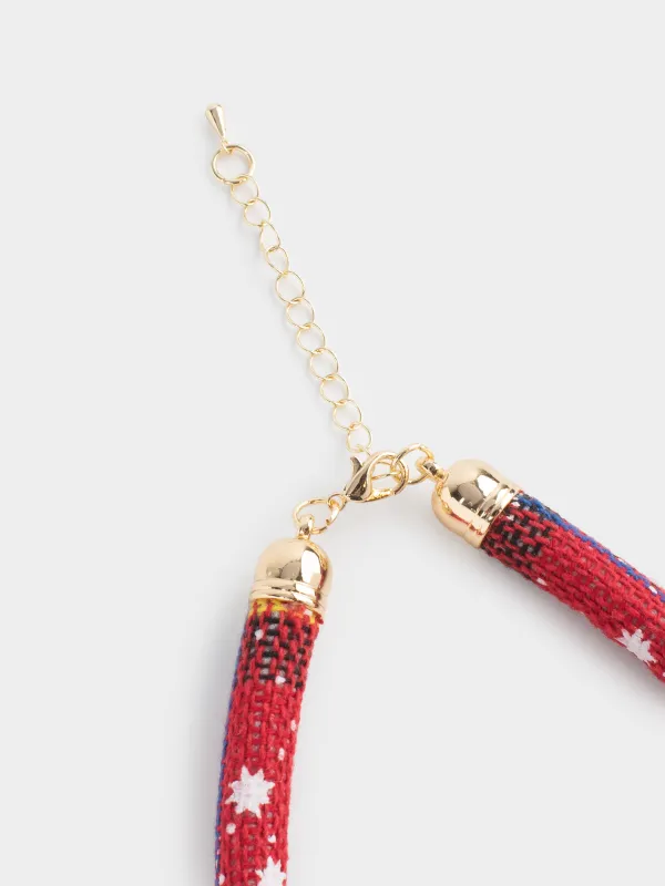 Ошейник для животных, 25/30 см, полиэстер/металл, Christmas pet, image-3