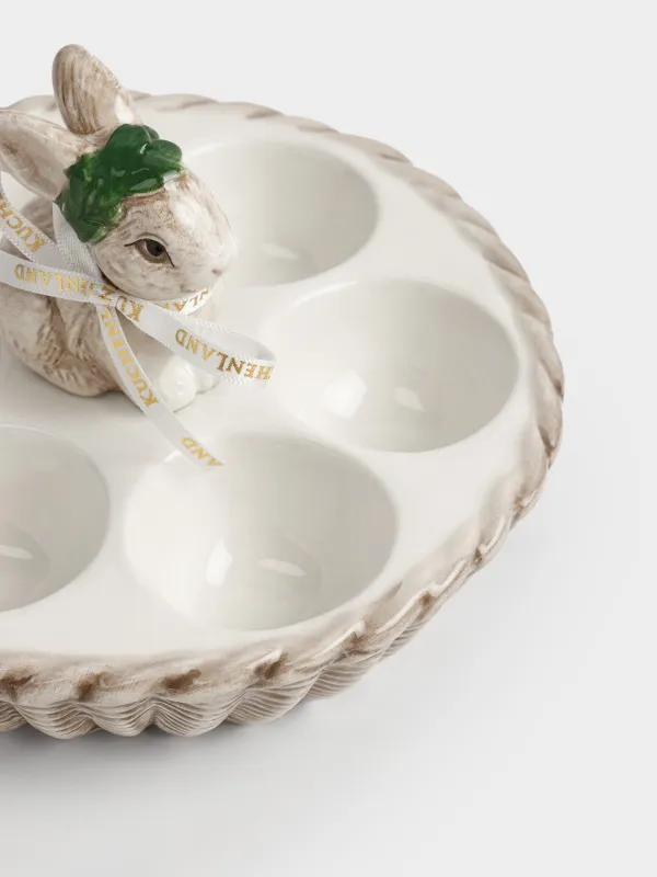 Блюдо пасхальное, 15х10 см, Кролик c венком, Easter lace, image-4