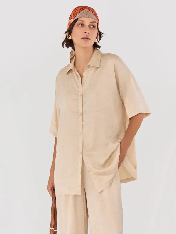 Әйелдер жейдесі, өлшемі L, қысқа жеңді, полиэстер, алтын, Rosalinda, image-0