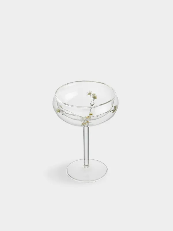 Шампан бокалы, 180 мл, шыны Б, ішінде кептірілген гүлдері бар, Air decor, image-2