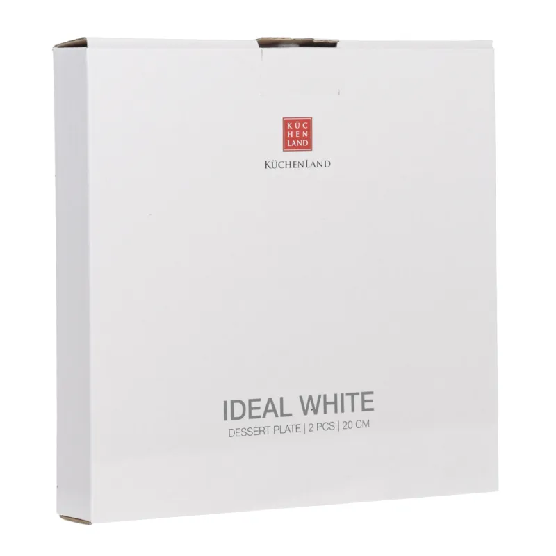 Десерт тәрелкесі, 20 см, 2 дана, фарфор F, ақ, Ideal white, image-3