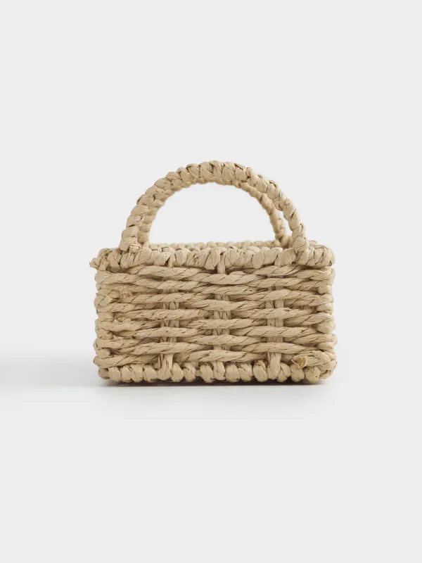 Сақтау себеті, 24х11 см, 2 бөлім, өрілген, тұтқалары бар, целлюлоза, тікбұрышты, Braided, image-4