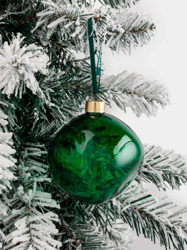 Шырша ойыншығы, 10 см, шыны, жасыл, Абстрактты шар, Abstract figure, image-2