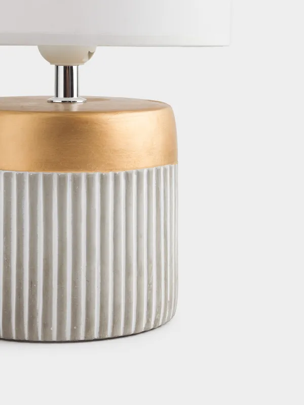 Үстел шамы, 38 см, цемент/полиэстер, сүт түсті, Esthetic, image-1