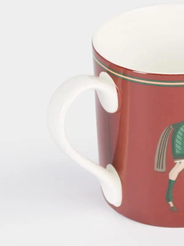 Саптыаяқ, 380 мл, фарфор F, қызыл, Жылқы, Warhorse, image-3