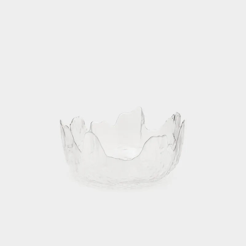 Салат ыдысы, 20х9 см, 1,1 л, шыны, күміс жиегі бар, Nautilus silver