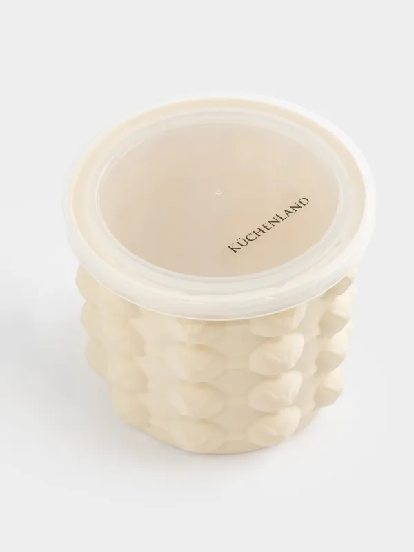 Мұзға арналған қалып, 11х10 см, 40 бөлім, қақпағы бар, силикон/пластик, сүт түстес, Soft kitchen, image-1