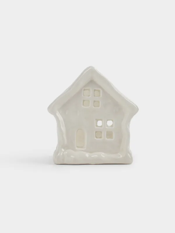 Майлық салғыш, 9 см, керамика, сүт түстес, Үй, Snow sparks, image-4