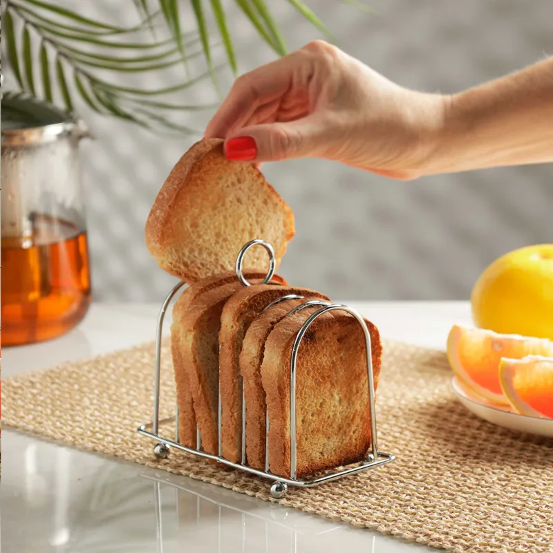 Подставка для тостов, 14x12 см, 6 отд, сталь, Twist silver, image-2