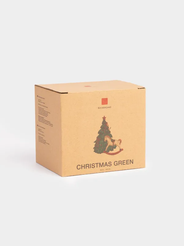 Саптыаяқ, 360 мл, керамика, Шыршасы бар жылқы, Сhristmas green, image-5