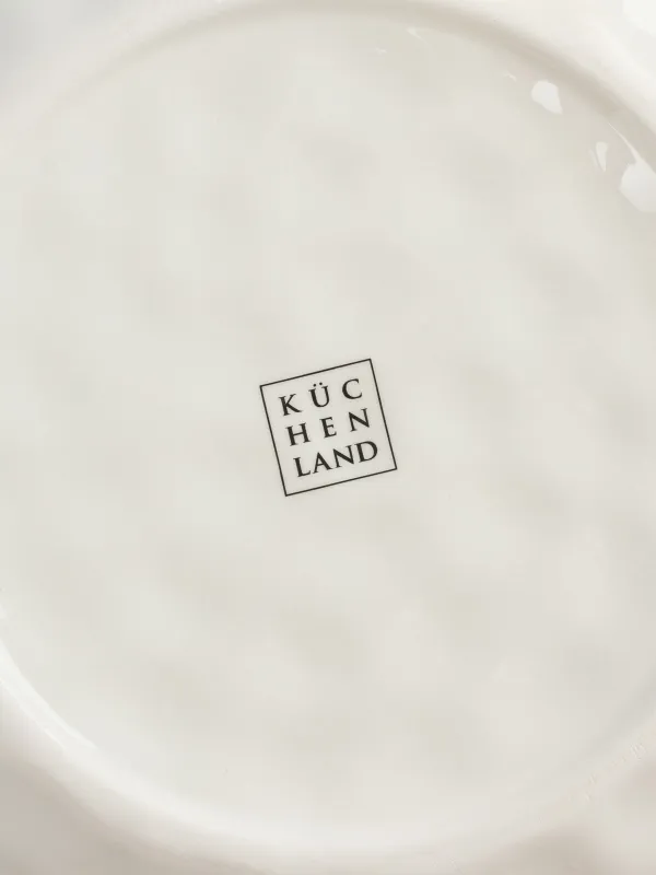 Тарелка закусочная, 23 см, Олени в лесу, Crumple print, image-4