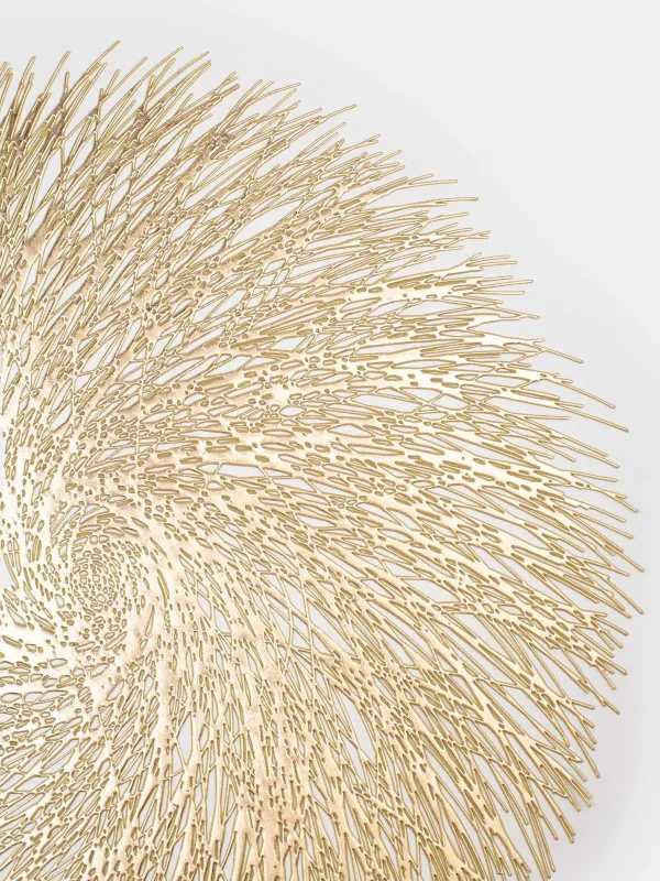 Аспаптарға арналған майлық, 38 см, ПВХ, дөңгелек, алтын түстес, Azhur Grid, image-3