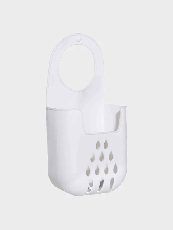 Ас үйге арналған губка ұстағыш, 18х9 см, аспалы, резеңке, ақ, тамшылар, Keeping, image-1