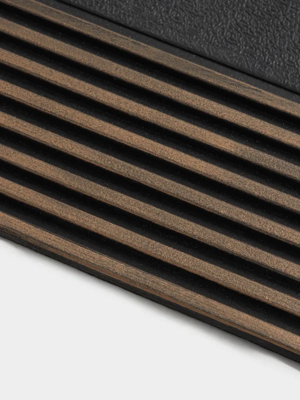 Есік төсеніші, 45х75 см, резеңке, қола-қара, жолақтар, Home deco, image-3