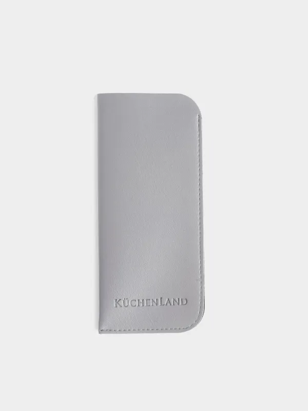 Көзілдірік қабы, 18x8 см, полиуретан, ашық сұр, Rock, image-0