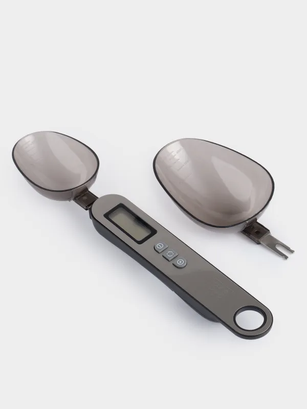 Таразы-ас қасық, 16 см, 2 саптама, электронды, болат / пластик, күміс, Poise, image-0