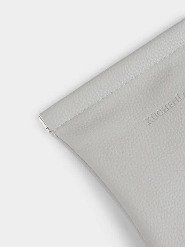 Косметичка, 18х14 см, на клипсе, полиуретан, серая, Memo, image-2