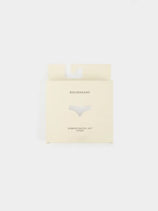 Трусы женские, р. XS, полиамид/эластан К, молочные, Слипы, Yufemi, image-2