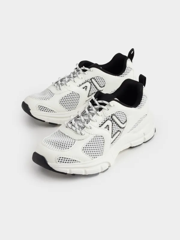 Әйелдер кроссовкалары, өлшемі 36, рюкзак қапшығы бар, полиэстер/ЭВА/ТПР, сұр-ақ, Rebeka, image-1