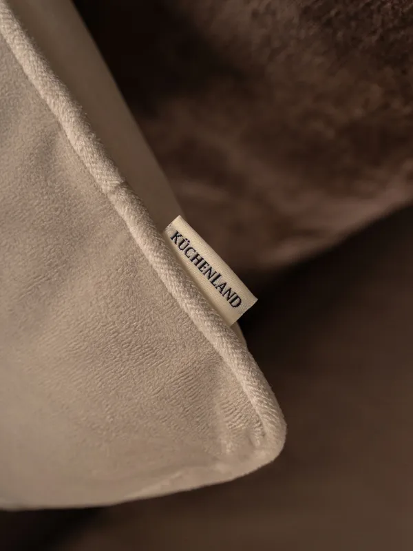 Подушка декоративная, 45х45 см, вельвет, молочная, Scroll, image-6