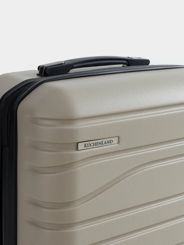 Чемодан S, 39х22х55 см, 2,7 кг, пластик, бежевый, Travel comfort, image-11
