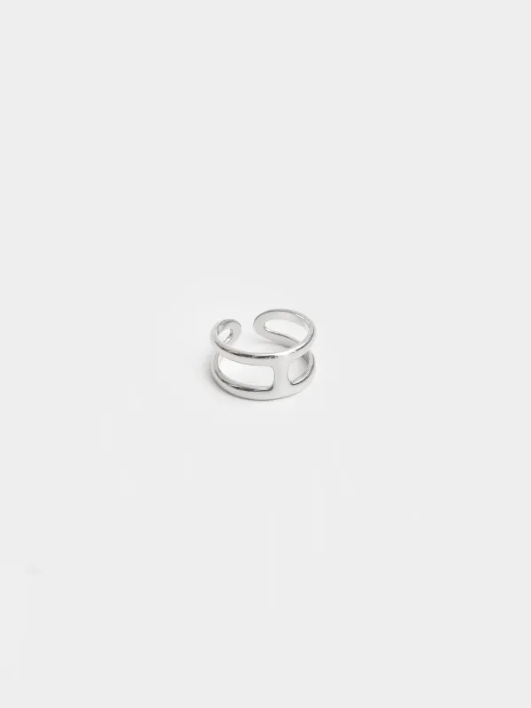 Сақина, 2 см, бірыңғай өлшем, металл, күміс, Jewelry, image-1