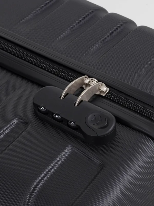 Чемодан L, 52х29х77 см, 4,2 кг, құлпы бар, пластик, қара, Travel comfort, image-10