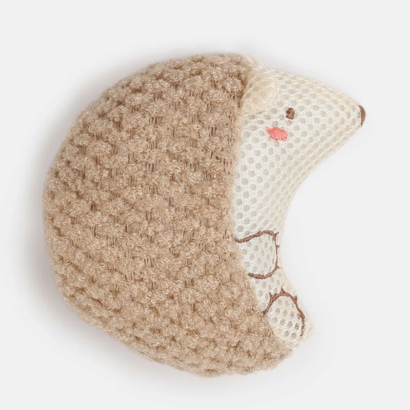 Денені жууға арналған жуғыш зат, 11Х11 см, балаларға арналған, полиэстер / нейлон, сарғылт-қоңыр, кірпі, Forest animals, image-1