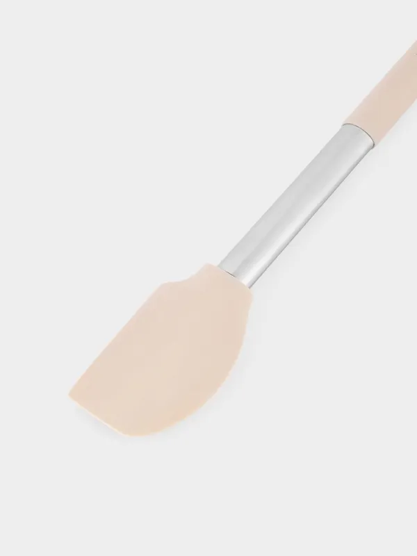 Лопатка-шпатель, 30 см, силикон/сталь, серо-бежевая, Metallic, image-2