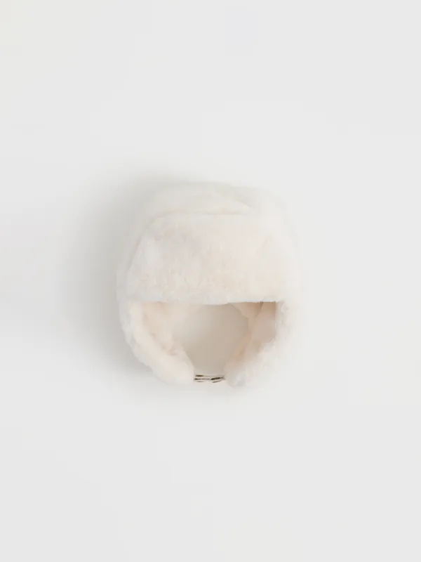 Әйелдер құлақшын-бас киімі, бірыңғай өлшем, жасанды үлбір, сүт түстес, Furry, image-7