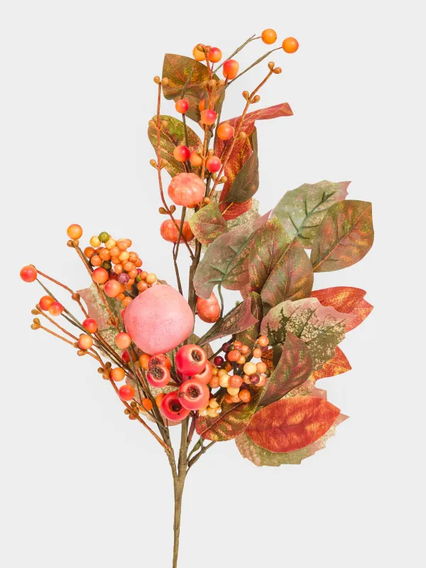 Ветка декоративная, 63 см, полиэстер/пенопласт, Осенний урожай, Forest symphony decor, image-1