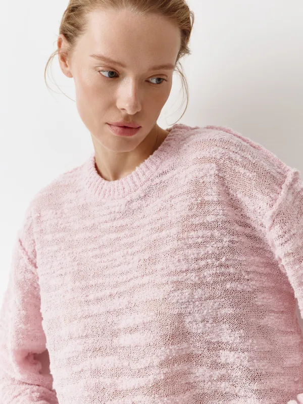 Әйелдер жемпірі, өлшемі L, полиэстер/вискоза, қызғылт, Enricua, image-2