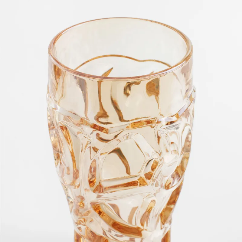 Стакан, 15 см, 270 мл, стекло Р, янтарный, Узоры, Gala, image-3