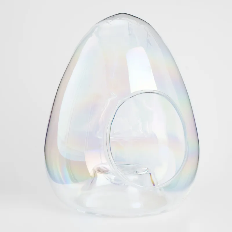 Кәмпит ыдысы, 17х23 см, шыны, інжу-маржан, Жұмыртқа, Clear polar, image-2