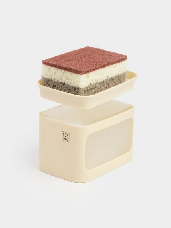 Диспенсер для моющего средства, 680 мл, с губкой, Keeping, image-1