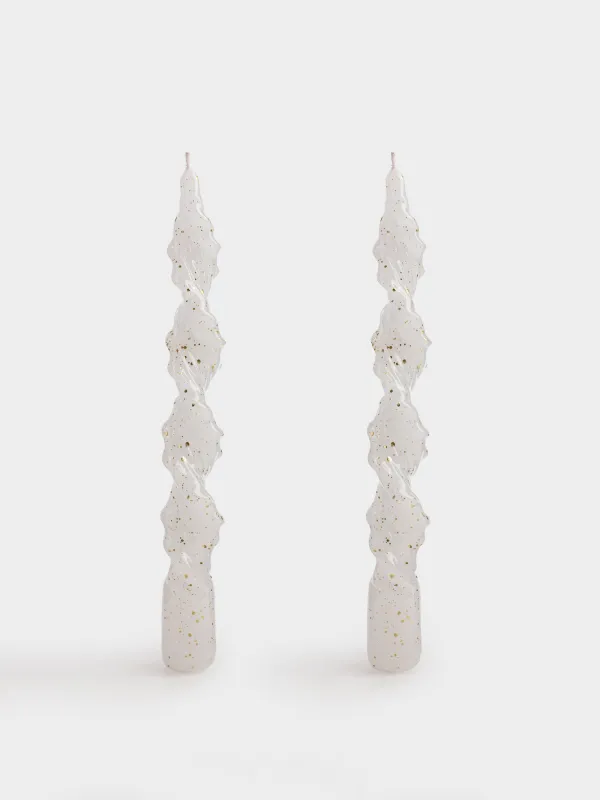 Свеча, 2 шт, 20 см, тонкая, Спираль, Spiral shape, image-0