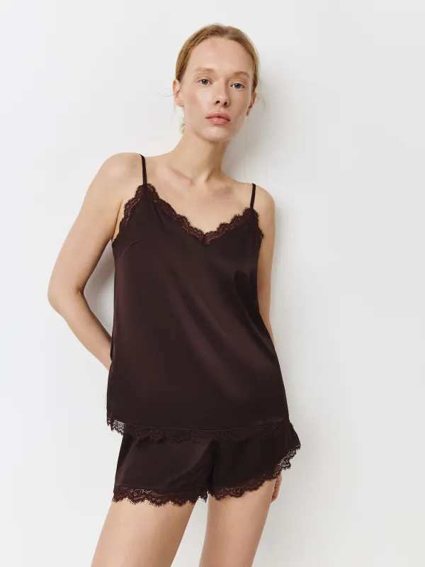 Әйелдер киім жиынтығы, үйге аналған, өлшемі L, шілтерлі, полиэстер/эластан, қоңыр, Pellageya, image-0