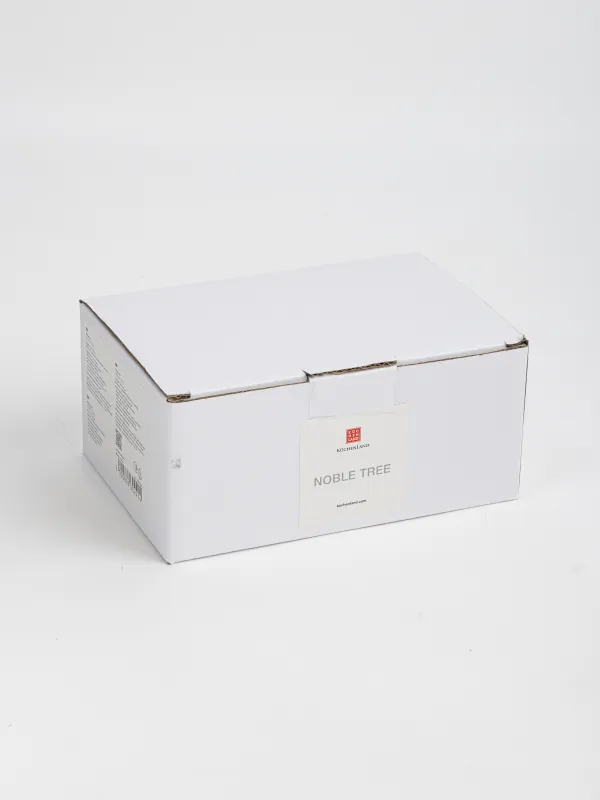 Сары май ыдысы, 16 см, керамика/ағаш, тікбұрышты, сүт түстес, Noble tree, image-5