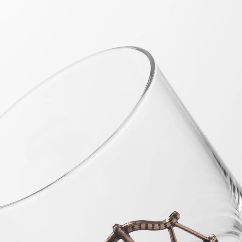 Стакан для виски, 10 см, 340 мл, стекло/металл, золотистый, Весы, Zodiac, image-4