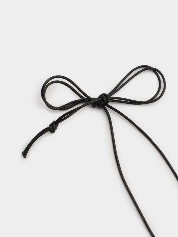 Шынжыр-бау, 1м, металл/полиэстер, күміс, Алқа, Jewelry, image-2